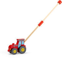 BigJigs tractor toy push vehicle colorful plastic ages 3 and up