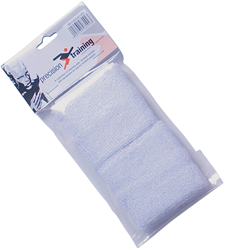 Precision wristbands white - sports accessory cotton elastic