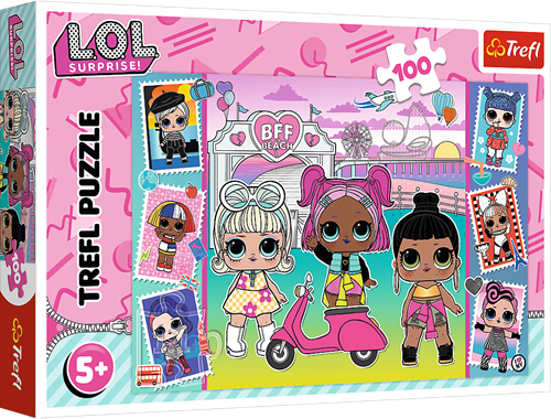Trefl jigsaw puzzle LOL Surprise dolls - 100 pieces - colorful cardboard