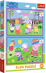 Trefl Peppa Pig puzzle - 2x24 pieces - FSC Mix 70% - playtime fun