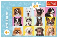 Trefl jigsaw puzzle 60 pieces - cute dogs - colorful cardboard-2
