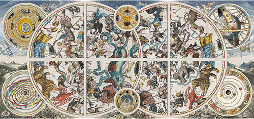 Trefl jigsaw puzzle ancient celestial maps - nostalgic map puzzle-2