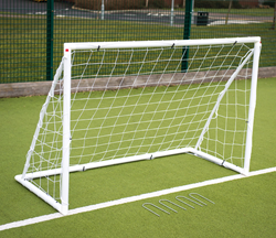 Precision football goal junior garden 8x6 ft plastic white sturdy