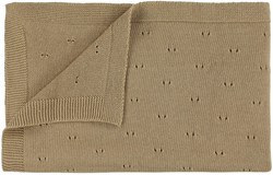 Trixie knitted baby blanket cotton 75x100cm - Sand beige