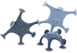 Trixie animal bath toy Mrs. Elephant family blue silicone suction cups