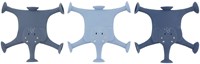 Trixie animal bath toy Mrs. Elephant family blue silicone suction cups-3