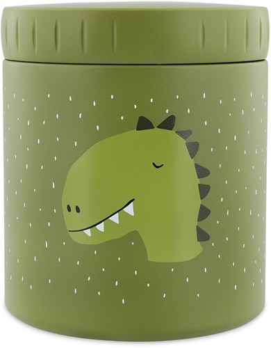 Trixie insulated lunch pot 500 ml - Mr. Dino - stainless steel kids thermos green