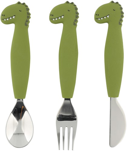 Trixie silicone children's tableware dining set 3-piece Mr. Dino multi color