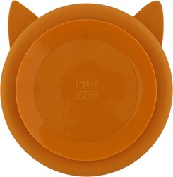 Trixie silicone kids plate with compartments and suction cup Mr. Fox orange