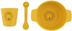 Trixie silicone baby feeding set Mr. Lion yellow - dishwasher safe