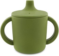 Trixie silicone sippy cup green Mr. Dino - leak-proof baby drinking cup-2