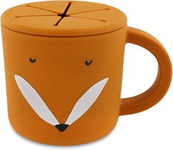 Trixie silicone snack cup Mr. Fox - orange kids tableware snack cup