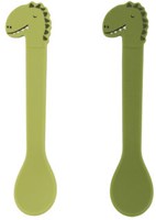 Trixie silicone kids spoon 2-pack Mr. Dino - colorful and safe