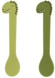 Trixie silicone kids spoon 2-pack Mr. Dino - colorful and safe