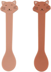Trixie silicone kids spoon set - Mrs. Cat - colourful and safe