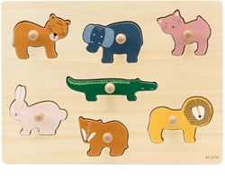 Trixie wooden animal puzzle - educational toddler toy - 7 pieces