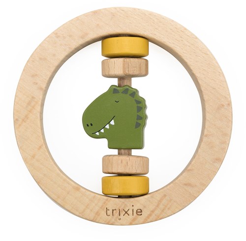 Trixie wooden baby rattle toy - Mr. Dino - FSC wood