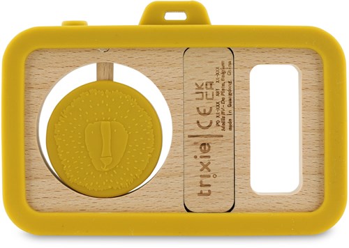 Trixie wooden baby camera with silicone - Mr. Lion - sensory toy