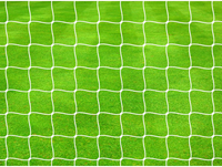 Precision football goal net 4mm braided white 21x7 pair durable
