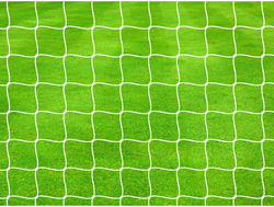 Precision football goal net 4mm braided pair white 24x8 football