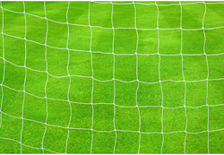 Precision football goal net 2.5mm knotted white 12'x6' - pair set