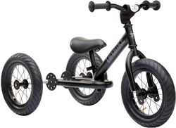 Trybike balance bike 2-in-1 steel - Black - Kids bike - 12 inch Trybike steel 2-in-1, all black edition