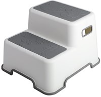 Tryco step stool grey - anti-slip kids stool for bathroom and toilet