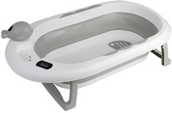 Tryco foldable baby bath tub thermo grey with thermometer and jug