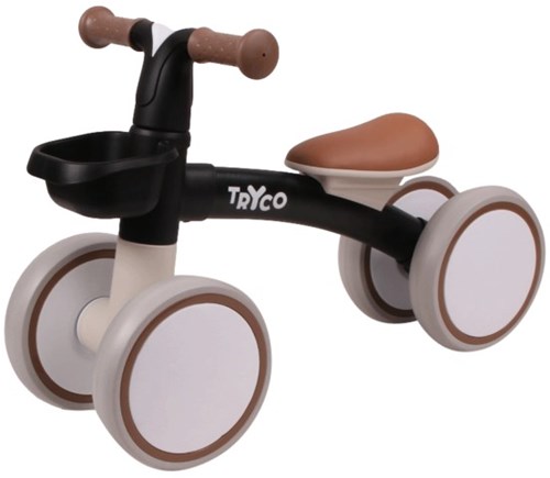 Tryco balance bike Luna black - first toddler bike with basket