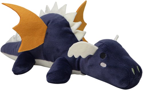 Tryco plush - cuddle toy dragon Diego - blue with yellow - 38 cm - soft toy
