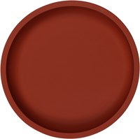 Tryco silicone kids plate round dark rust - dishwasher safe-2