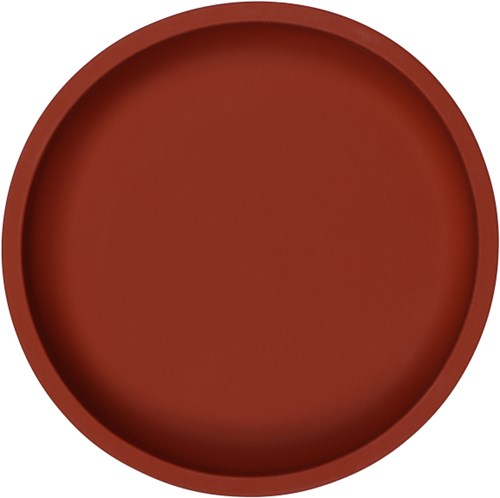 Tryco silicone kids plate round dark rust - dishwasher safe-2