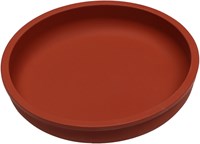 Tryco silicone kids plate round dark rust - dishwasher safe