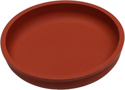Tryco silicone kids plate round dark rust - dishwasher safe