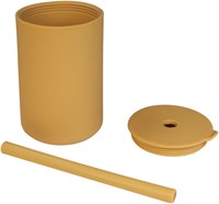 Tryco silicone straw cup Honey Gold - baby drinking cup BPA free-2