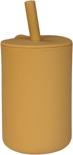 Tryco silicone straw cup Honey Gold - baby drinking cup BPA free