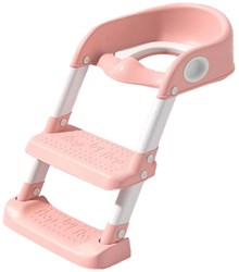 Tryco toilet trainer with step pink - potty training for toddlers