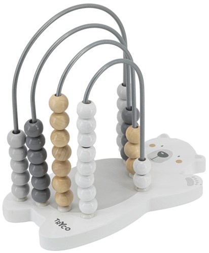 Tryco wooden abacus polar bear - educational toy for toddlers