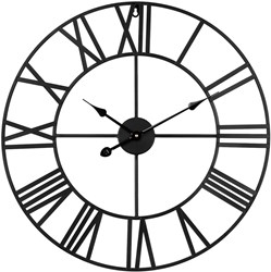 Teesa Wandklok aluminium Ø60cm zwart