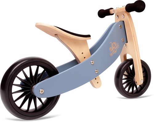 Kinderfeets 2-in-1 wooden balance bike & tricycle Tiny Tot Plus - Slate Blue-2