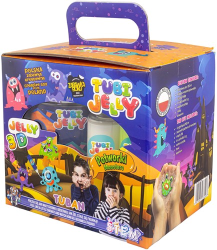 Tuban toys - Tubi Jelly set with 6 colors and small aquarium monsters-2