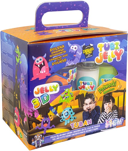 Tuban toys - Tubi Jelly set with 6 colors and small aquarium monsters