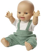 Heless doll clothes dungarees and t-shirt green-white organic cotton 28-35 cm-3