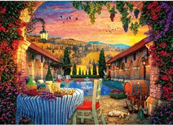 Gibsons jigsaw Tuscany Sunset - 1000 piece puzzle fun