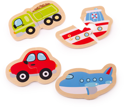 Bigjigs Two Piece Puzzles (Transport)