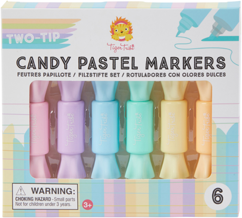 Tiger Tribe pastel markers with dual tips - creative art markers for kids