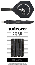 Unicorn steel tip darts Core Plus Win Brass 21g black gold