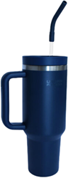 Urban Fitness insulated stainless steel bottle 1200ml navy with straw