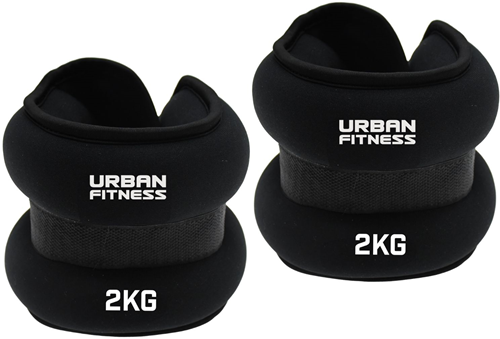 Urban Fitness neoprene ankle and wrist weights 2 x 2kg fitness accessory
