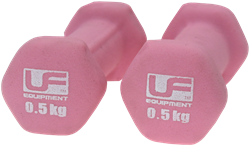 Urban Fitness dumbbells pink neoprene - set of 2 x 0.5kg - fitness weights